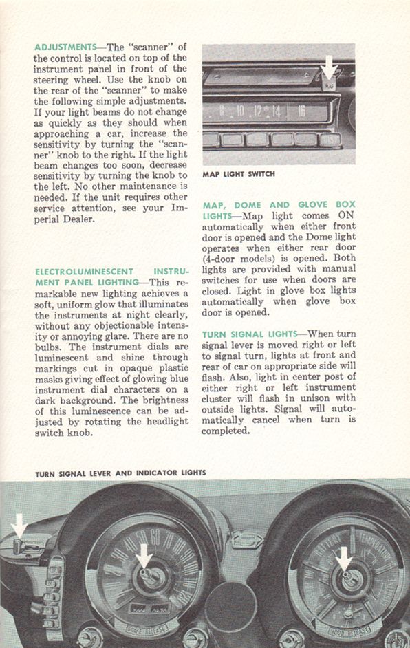 1960 Chrysler Imperial Owners Manual Page 27